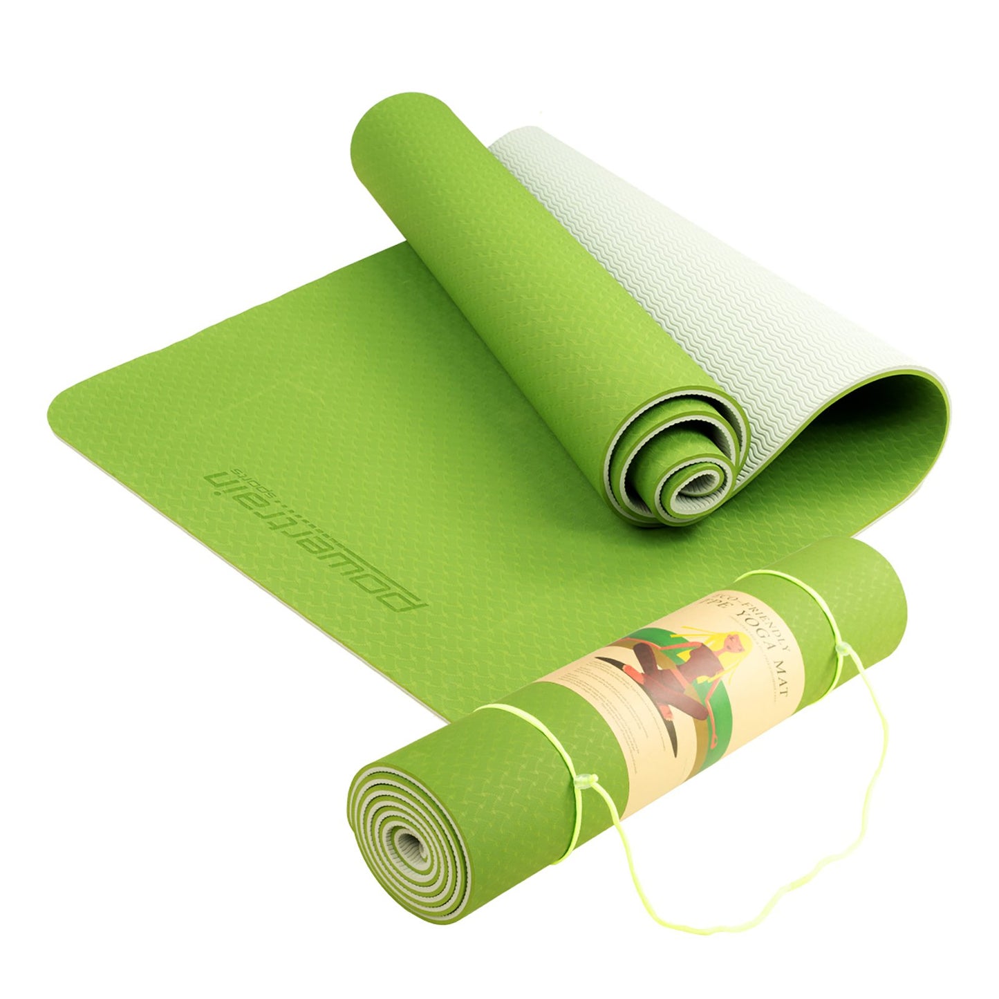 Powertrain Eco-friendly Dual Layer 8mm Yoga Mats