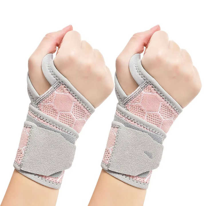 2 Pairs Breathable Sports Wrist Support Wrap - Fitness Gym Wristband for Injury Prevention