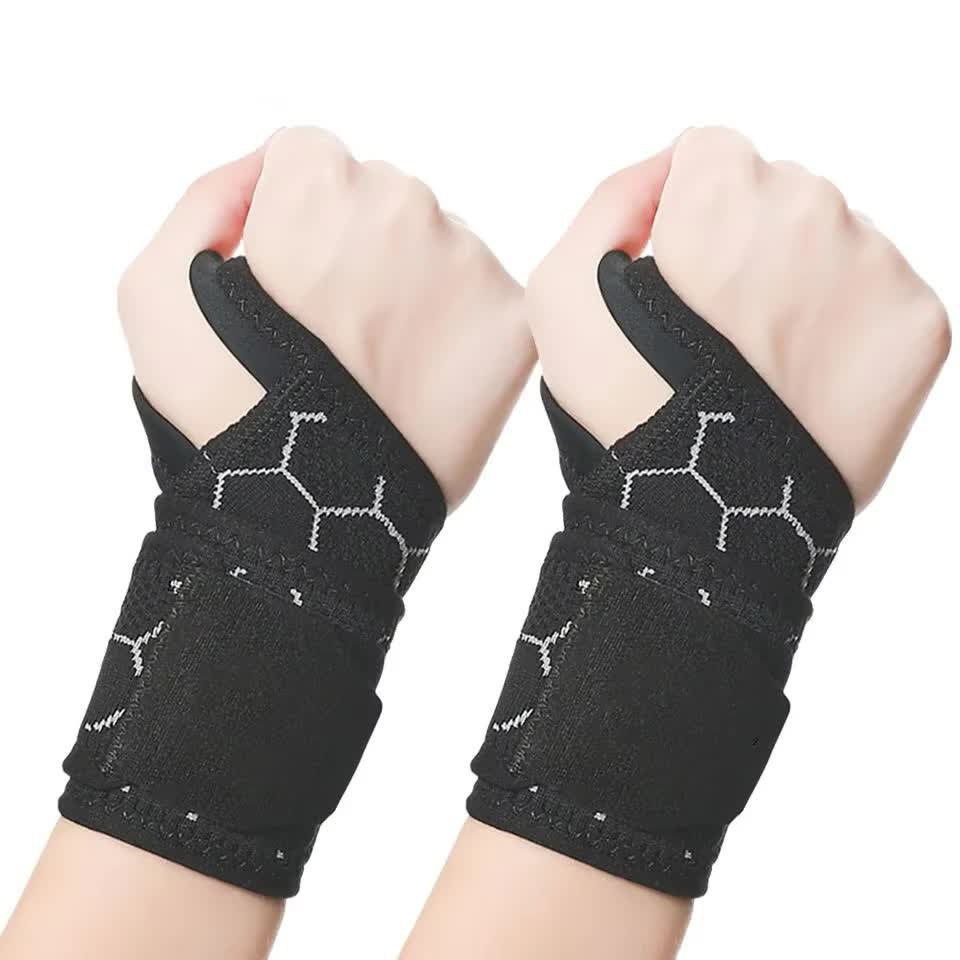 2 Pairs Breathable Sports Wrist Support Wrap - Fitness Gym Wristband for Injury Prevention