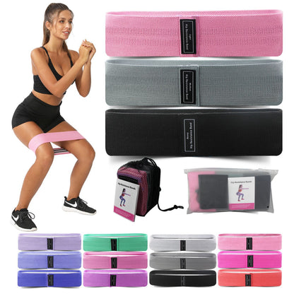 Fabric Resistance Bands Set - 3 Levels Non-Slip Hip Bands for Strength Training